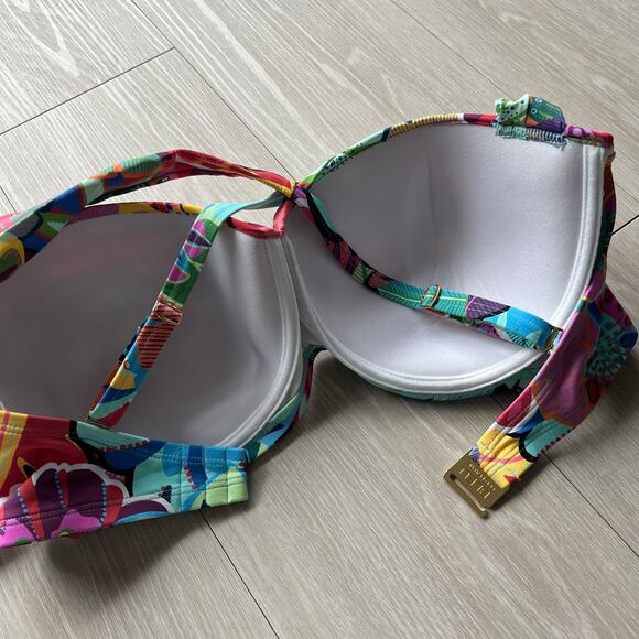 Bleu Rod Beattie Go For Bold Shirred Bikini Top Size 36 DD - Picture 4 of 7